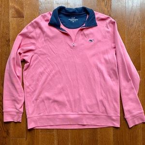 Vineyard Vines Quarter-zip Pink Sweatshirt